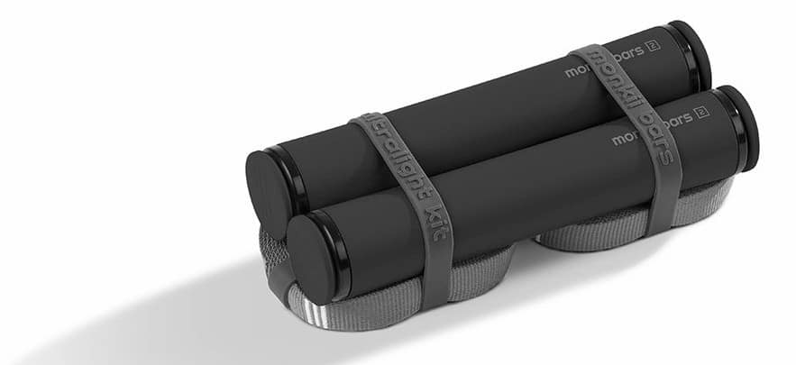 Staying fit while travelling - Try using Monkii bars as a lightweight alternative to rings.