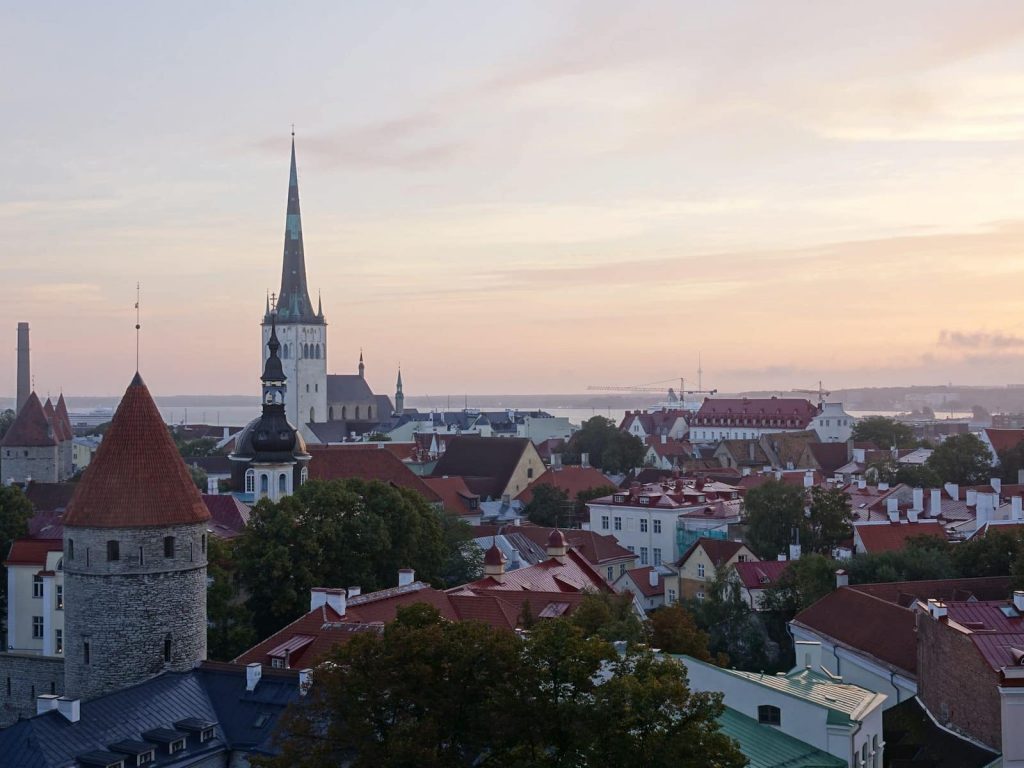 A view over Tallinn at Dawn. Living in Estonia can be amazing