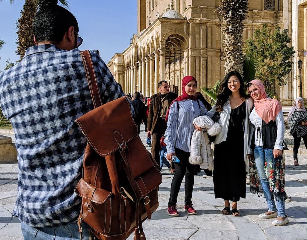 Strangers in Cairo may ask you for photos as they did in this — it's unusual but it's safe