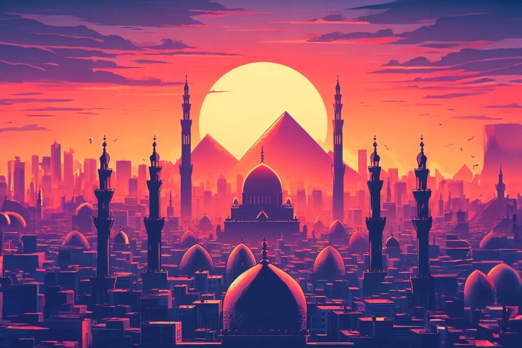 Living in cairo cover graphic art