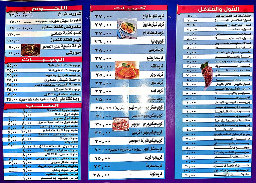 Reading A Local Egyptian Arabic Food Menu 80-20 Style, 57% OFF