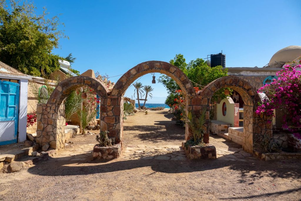 The entrance to Habiba Community in Nuweiba, Sinai, Egypt