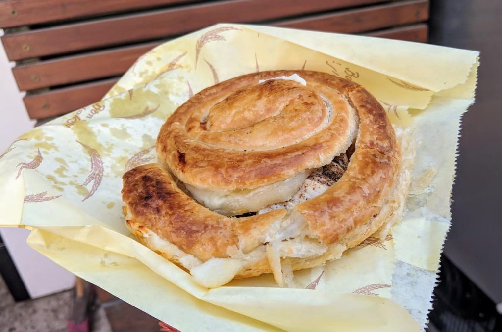 What to eat in Tel Aviv: Burekas. You should also eat hummus, falafel and a few other things, but this is the best burekas you'll ever find!