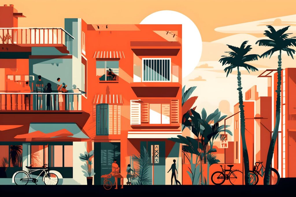 living in tel aviv beach front artwork web