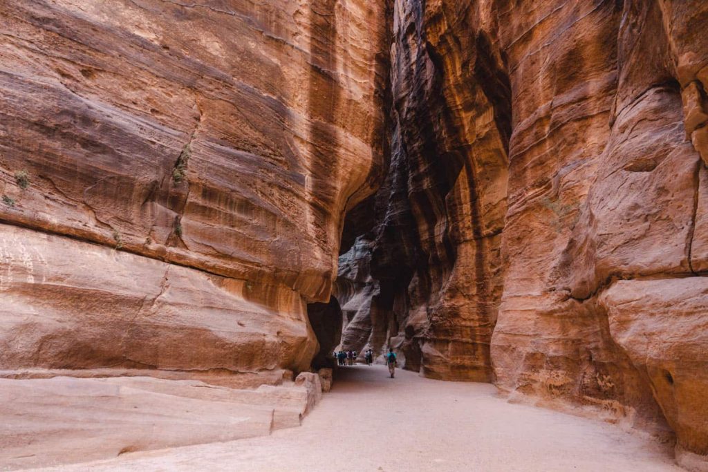 Hiking in Petra along the Al Siq Entrance Petra
