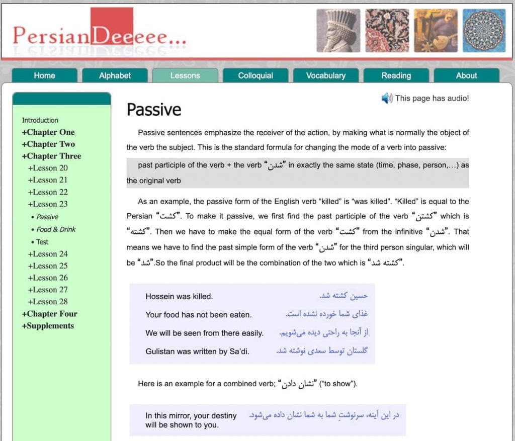 Persian Dee — Persian language learning resource