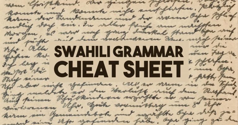 Swahili Noun Classes — Ultimate Cheat Sheet