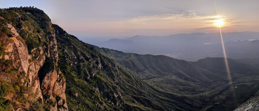 The panoramic view you can see in the Usambara Mountains. One of the best sunsets in Tanzania!