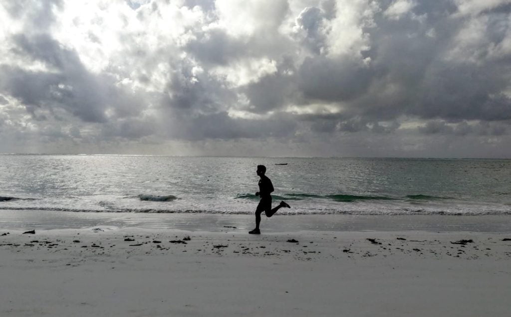 Running in zanzibar, in preparation for running in Iten