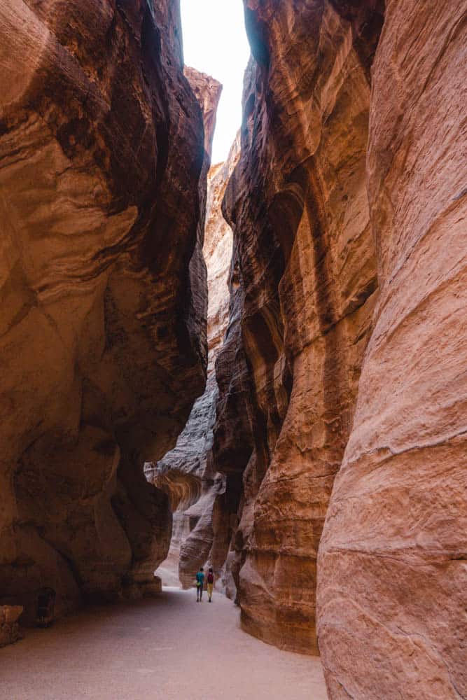 When visiting Petra, you have to walk down the Siq trail