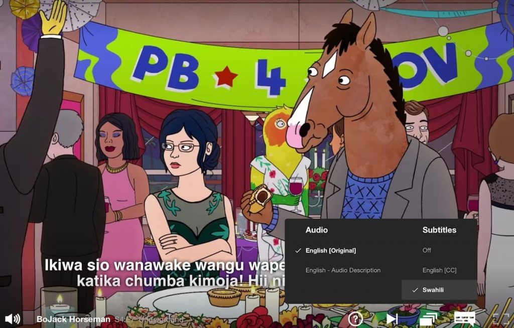 Learn a langauge on netflix. Download the subtitle file by loading it after you start watching the show.