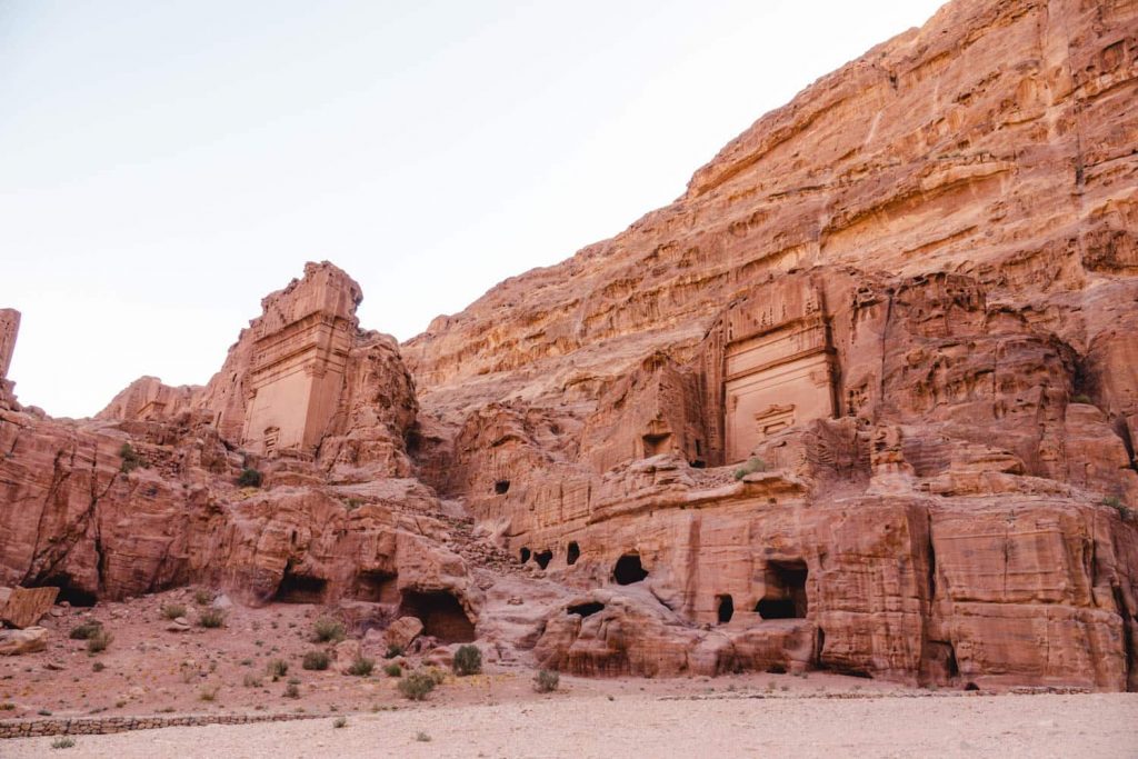 The Street of Facades, one of the many beautiful walking trails in Petra, Jordan