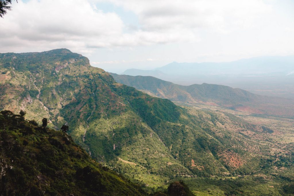 View from Usambara Mountain cliff side