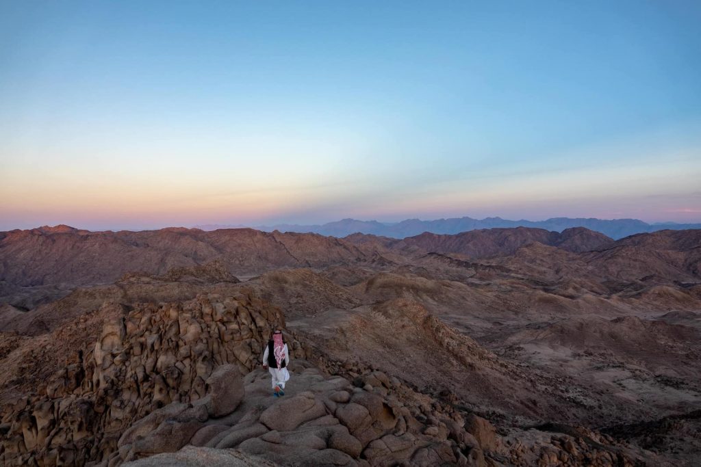 Our friend Hassan the Bedouin walking over his property in the Sinai peninsula