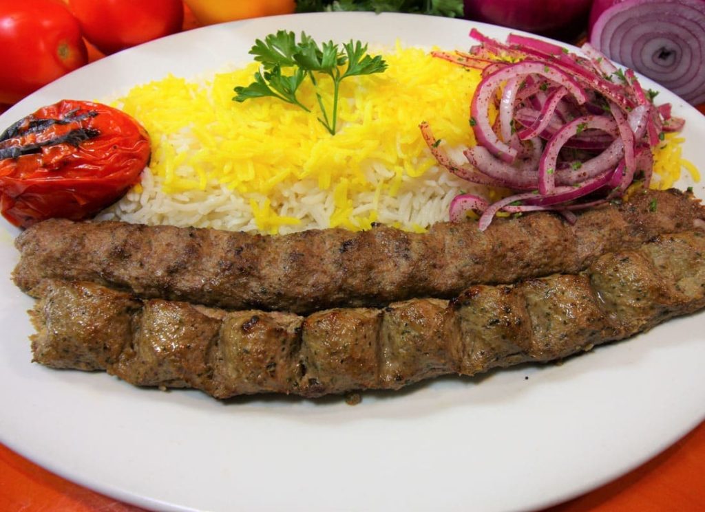 Kabab koubideh from Norouz restaurant in Paris