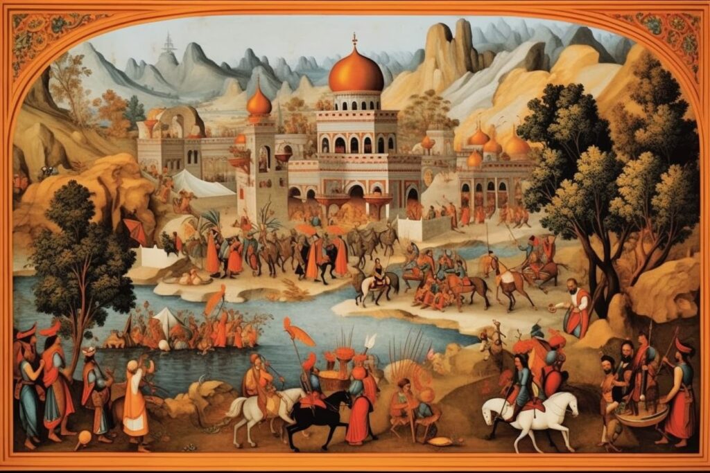 Persian painting for article about Iranian vs Afghan Persian