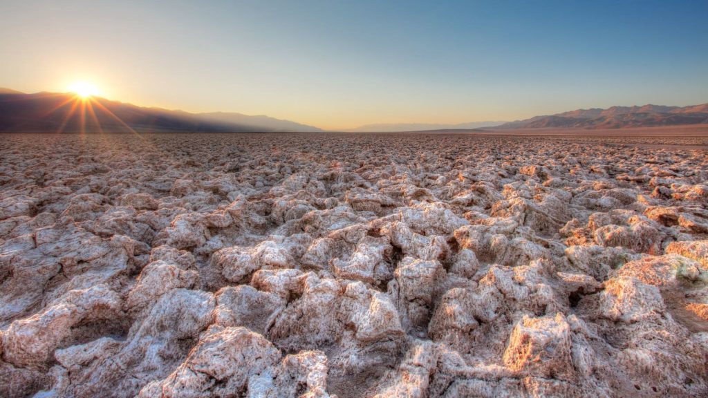 The landscape over Devil's Golf Course, a key attraction at Death Valley National Park