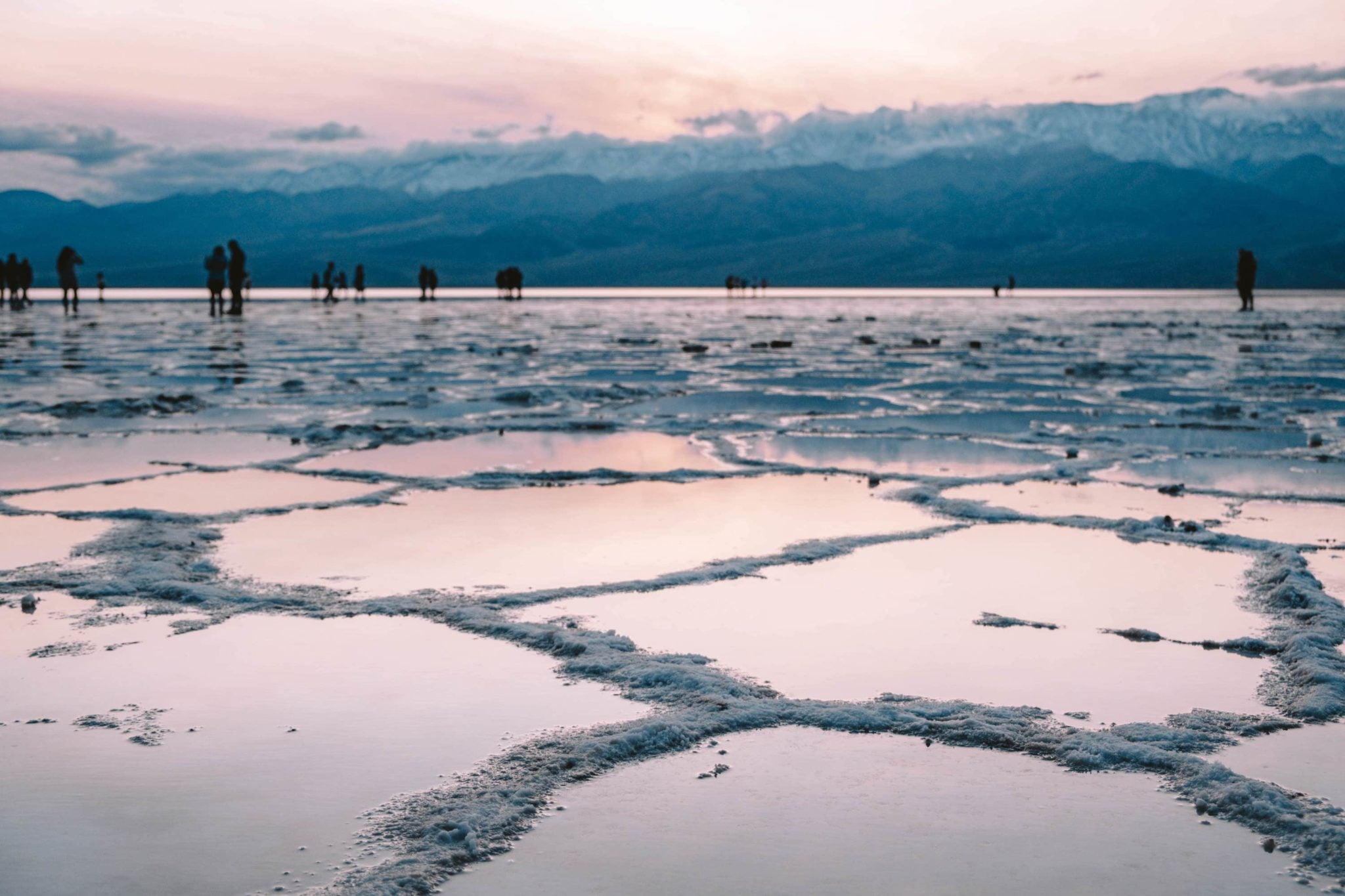 Badwater Basin - a salt flat below sea level in Death Valley