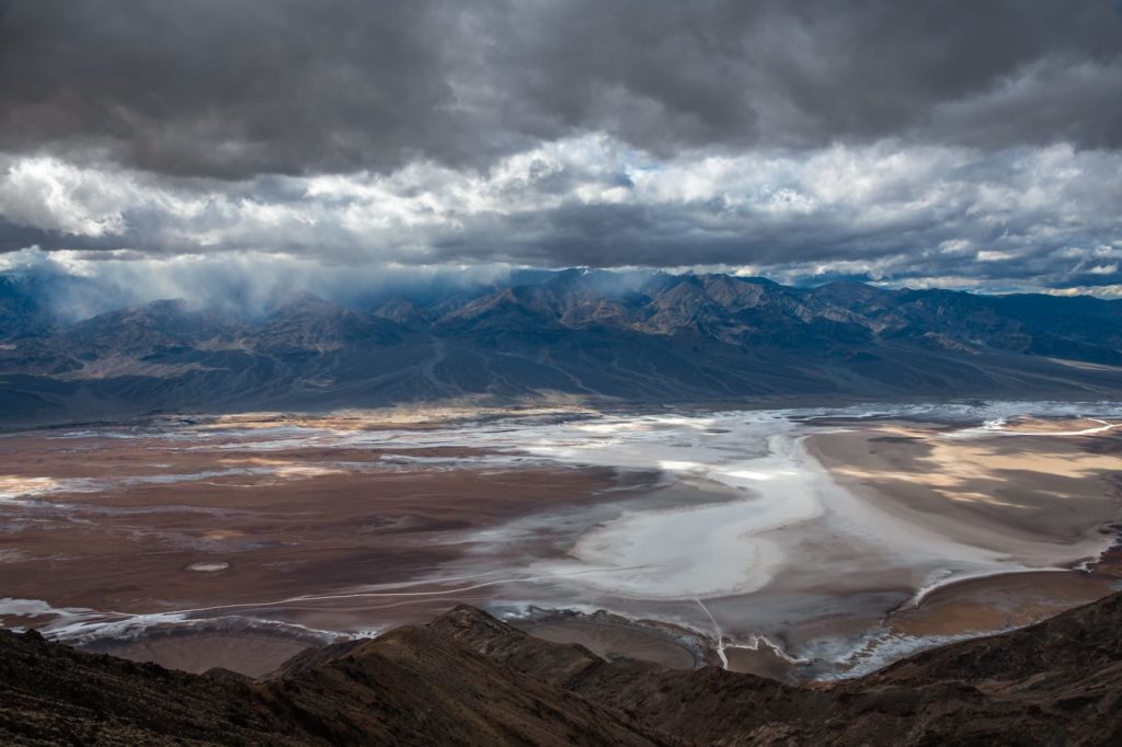 Dante's View in Death Valley on a cloudy day