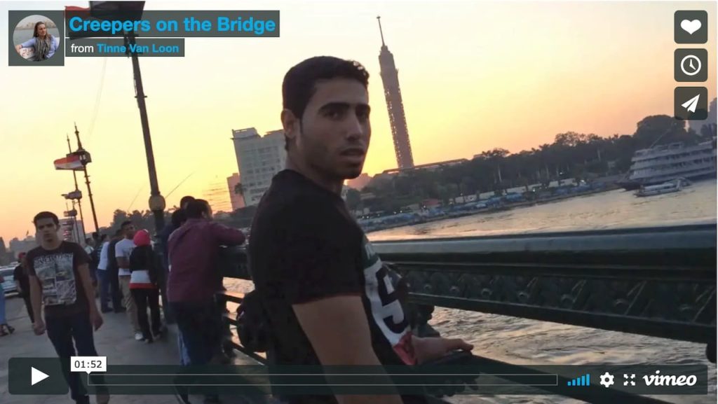 Still from an image "Creepers on the Bridge" — a video about safety of women in egypt