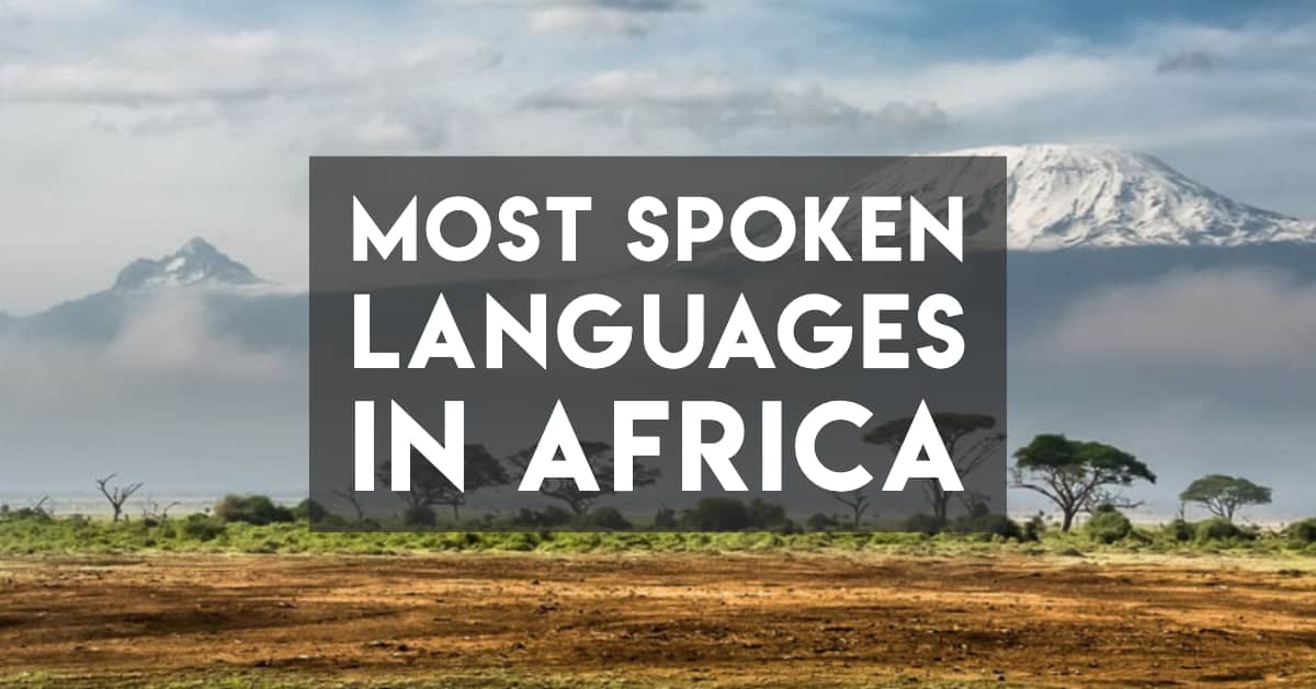 Most spoken languages in africa — background image