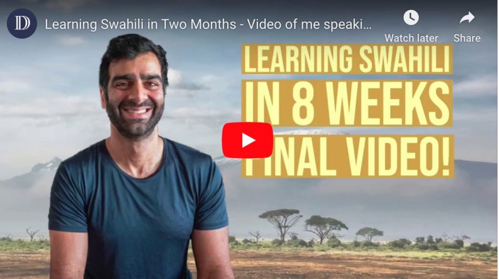 Speaking swahili in two months - dana