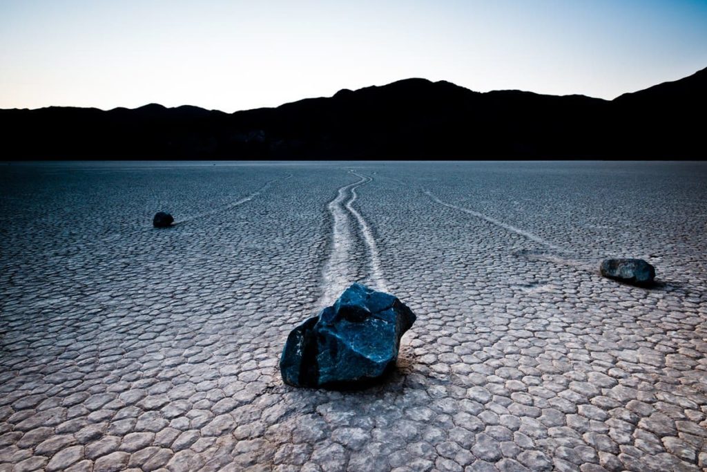 Racetrack playa is a remote but gorgeous attraction in Death Valley.