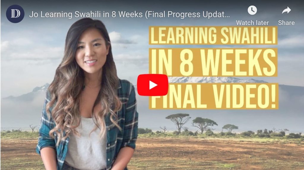 Speaking swahili in two months - Jo