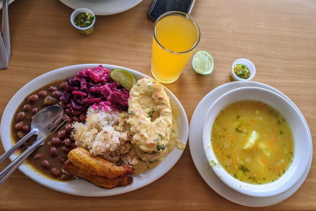 Typical lunch in Colombia - the Menu del Dia. Living in Colombia is awesome!