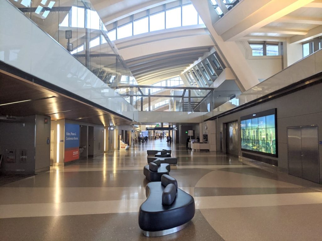 Tom Bradley International Terminal with no people due to the Coronavirus pandemic