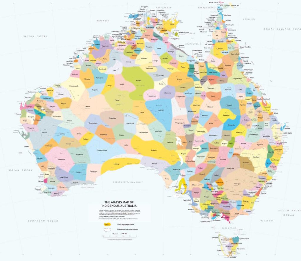 Map of Indigenous Australia by AIATSIS
