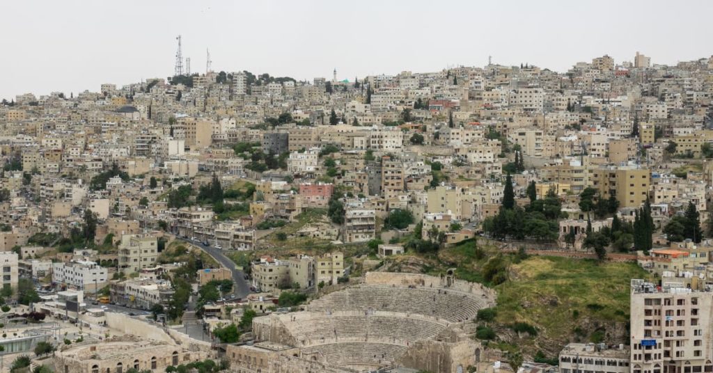 Jordan's city scape. In Jordan they speak Eastern Arabic.