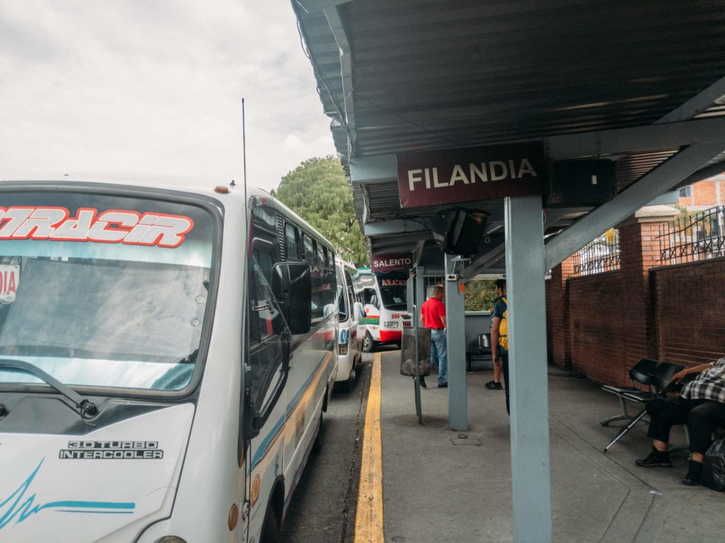 bus stop to salento colombia