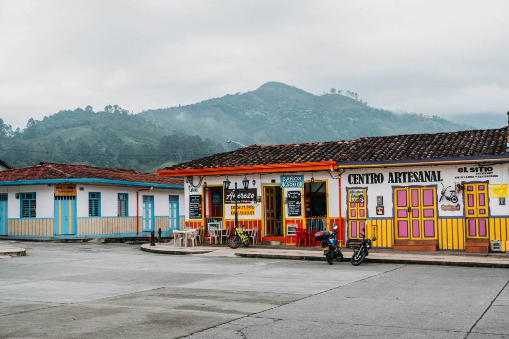 Plaza de bolivar colorful doors stores