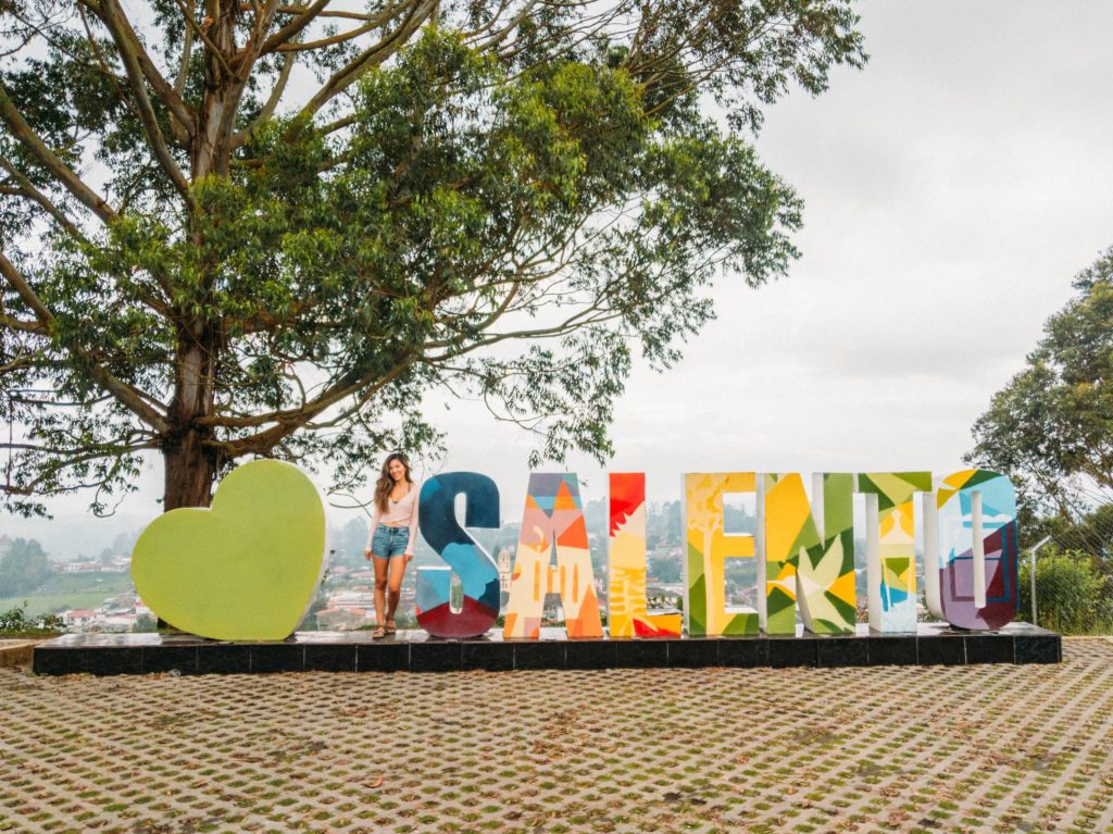 love salento sign mirador alto de la cruz salento colombia