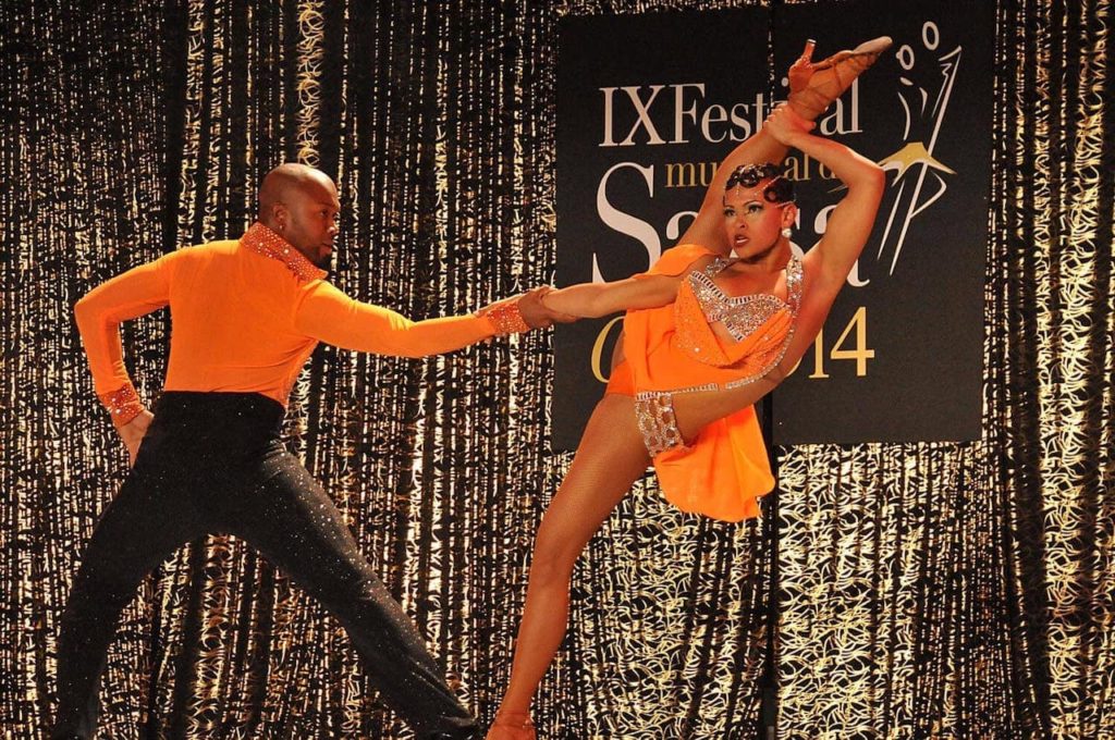 A salsa dance demonstration held at the world Salsa Festival in Cali, Colombia