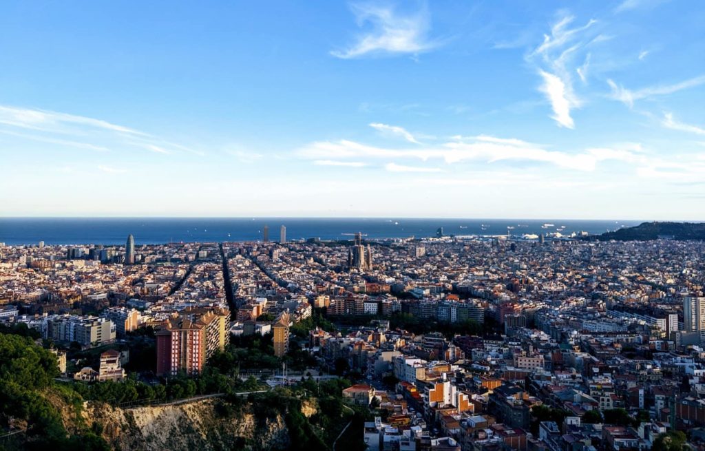 View over Barcelona in Spain