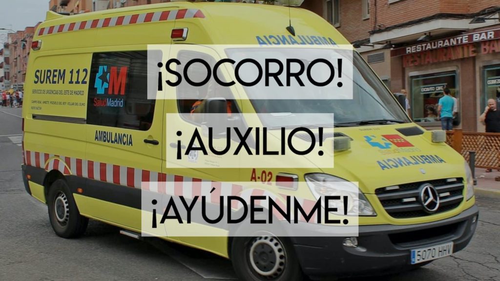 Help in spanish (socorro auxilio) over spanish ambulance