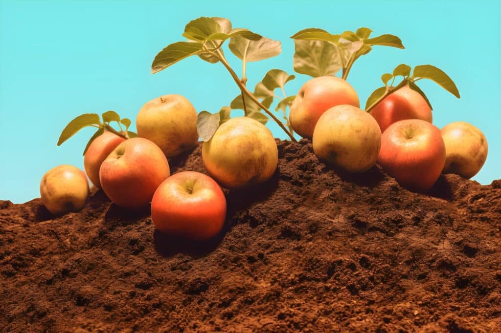 illustration of earth apple potato web