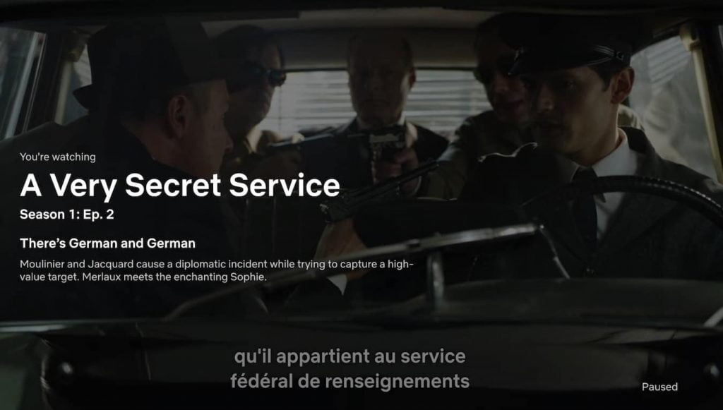 French tv shows on netflix, a very secret service