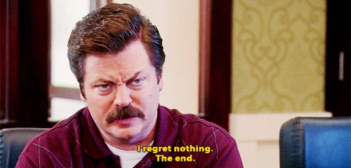 i regret nothing spanish ron swanson