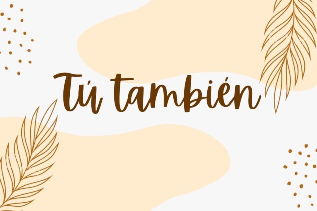 you in spanish tú también