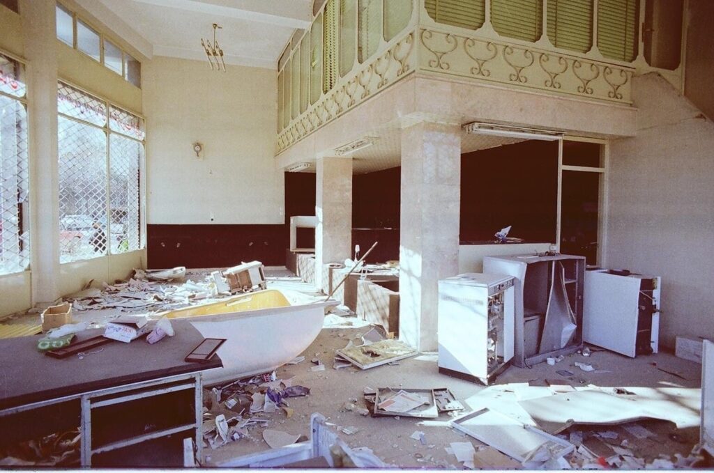 Ransacked and looted Baha'i-owned home in the time of the Iranian revolution
