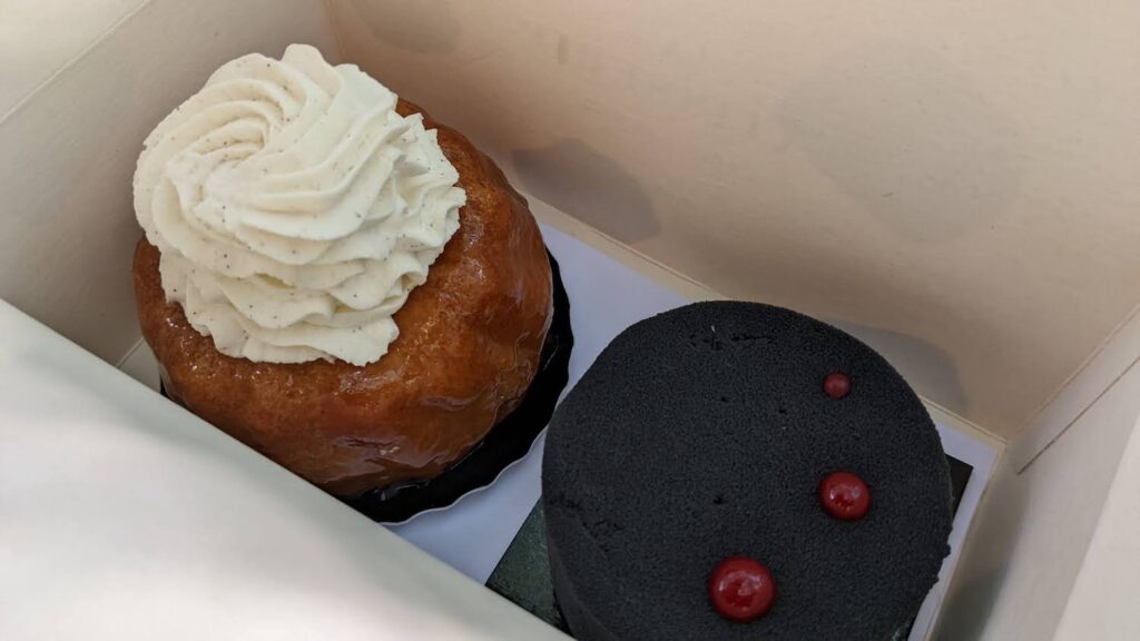 Food in paris baba au rhum chocolat fondant