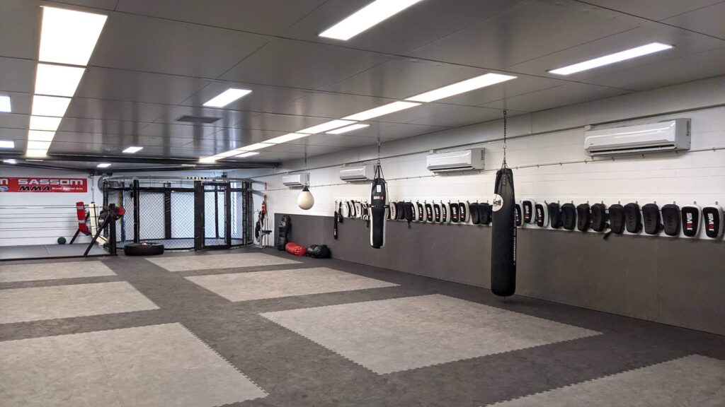 SASSOM MMA training space with air conditioning web