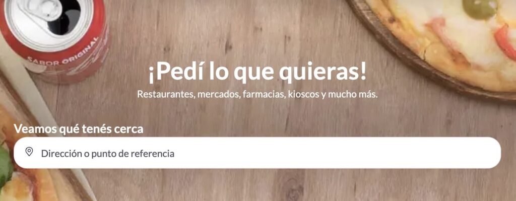 Banner in voseo form Spanish - pedidos ya