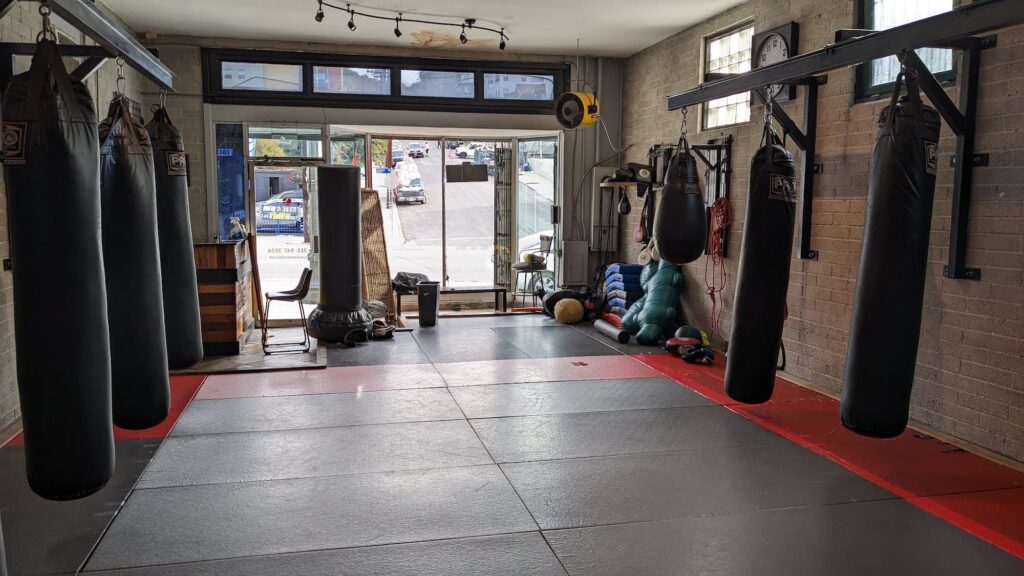 Echo Park Boxing interior boxing room