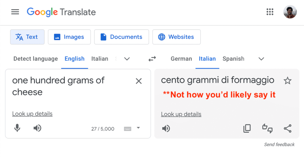 AI Language Learning Un Etto Cento Grammi Google Translate