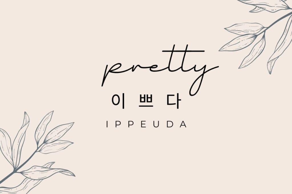 pretty in korean