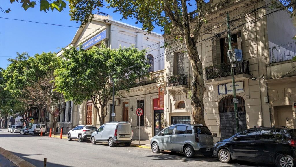 A tree-lined street in Palermo Buenos Aires Argentina